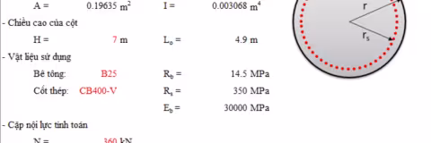 Hướng dẫn chi tiết cách kiểm tra khả năng chịu lực của cột theo nội lực giới hạn theo tiêu chuẩn TCVN 5574:2018. Cập nhật ngay hôm nay